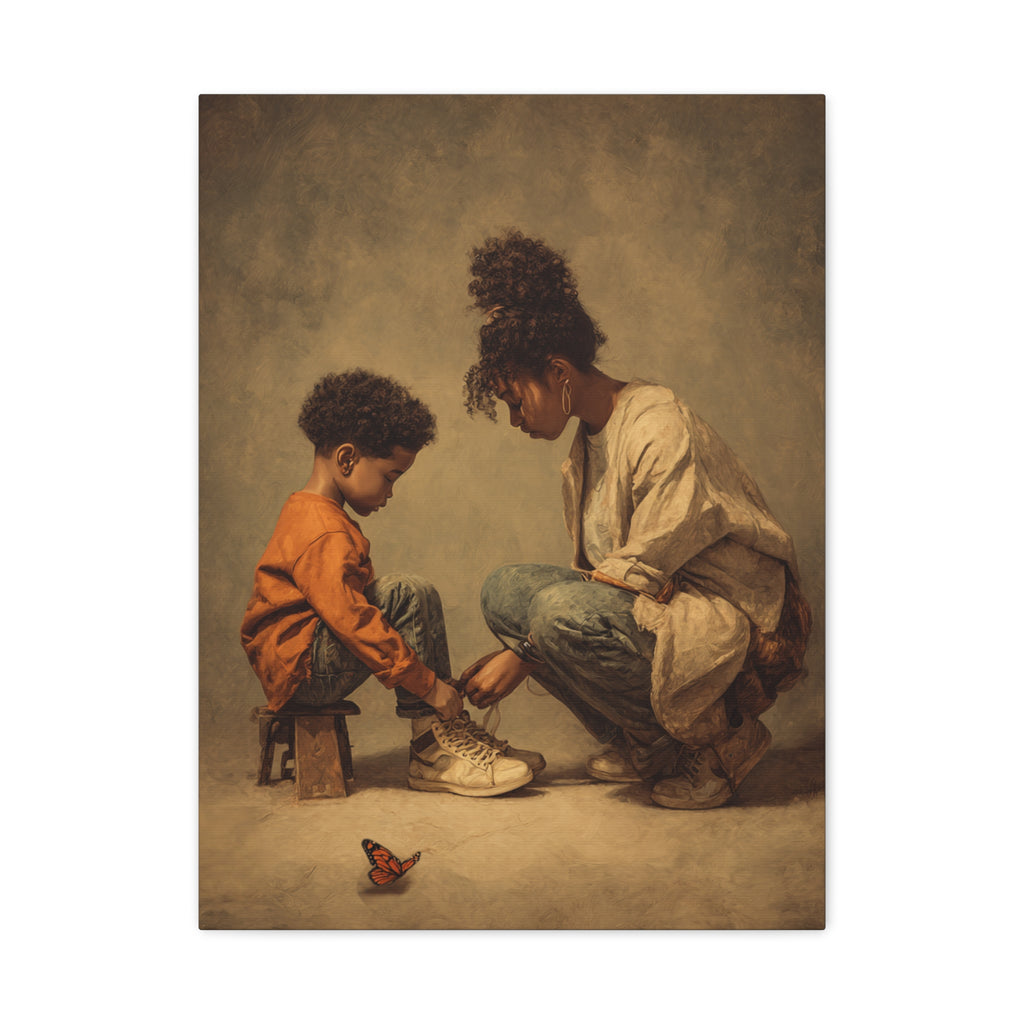 Mother and Child Wall Art Print – Emotional Black Family Decor
