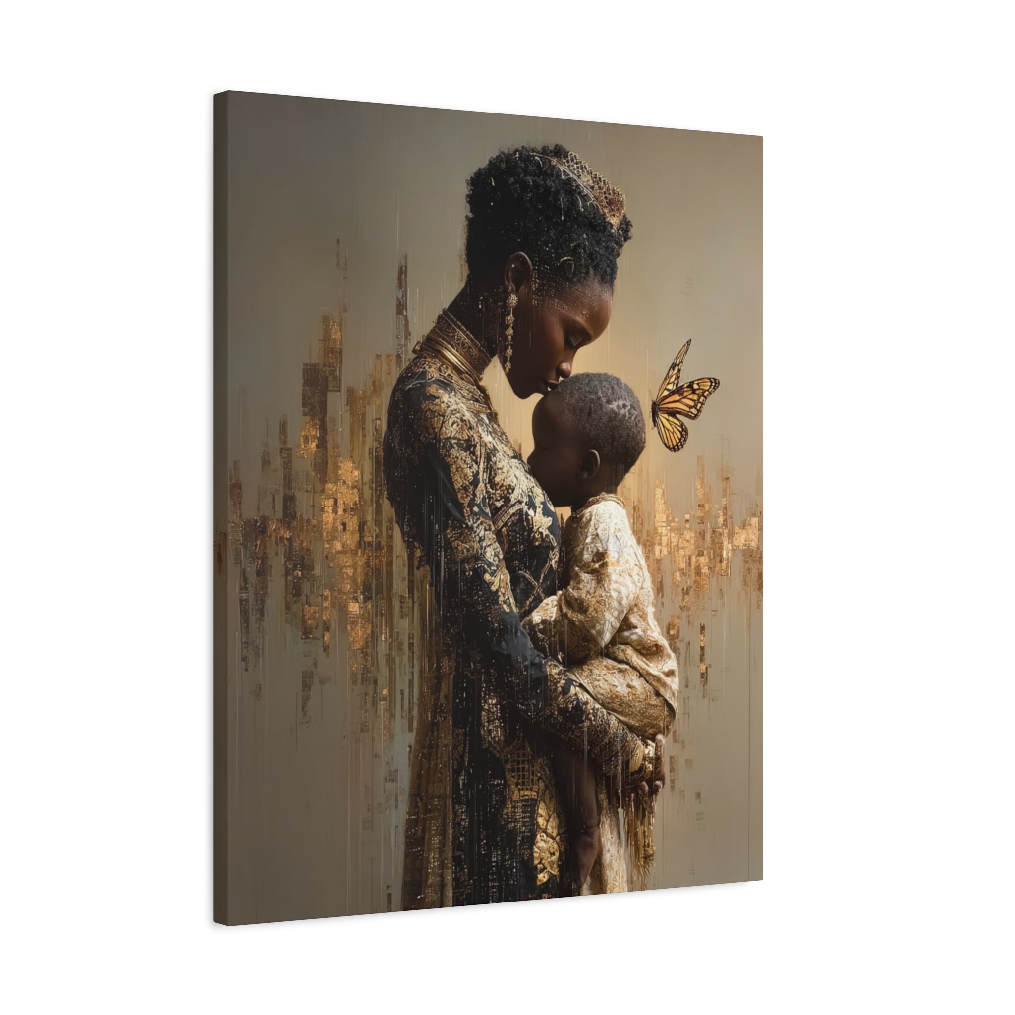 Black Mother and Child Wall Art | The Blueprint | African American Motherhood Art | Mothers Day Gift for Mom | Black Family Art