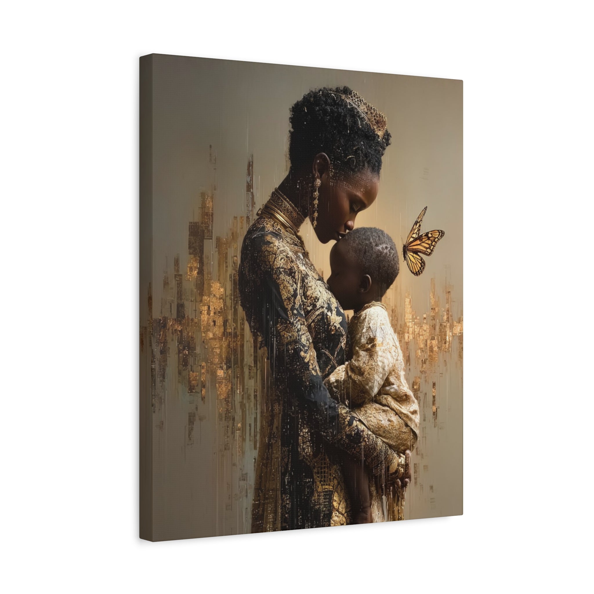 Black Mother and Child Wall Art | The Blueprint | African American Motherhood Art | Mothers Day Gift for Mom | Black Family Art