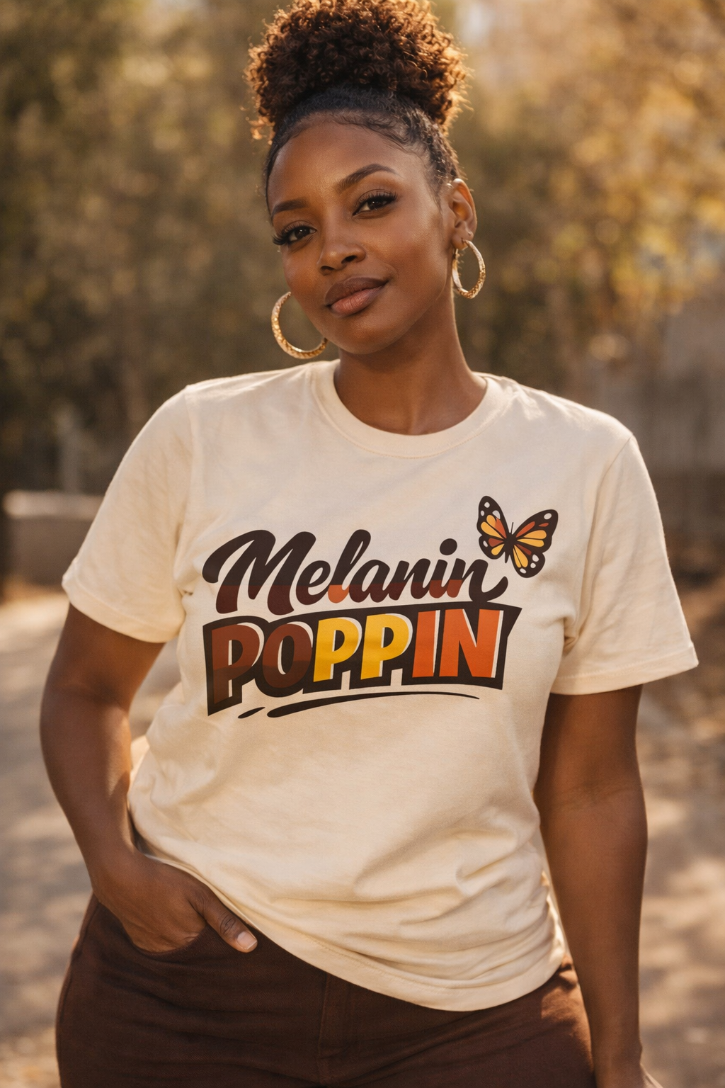Melanin Poppin T-Shirt | Black Culture Pride Tee
