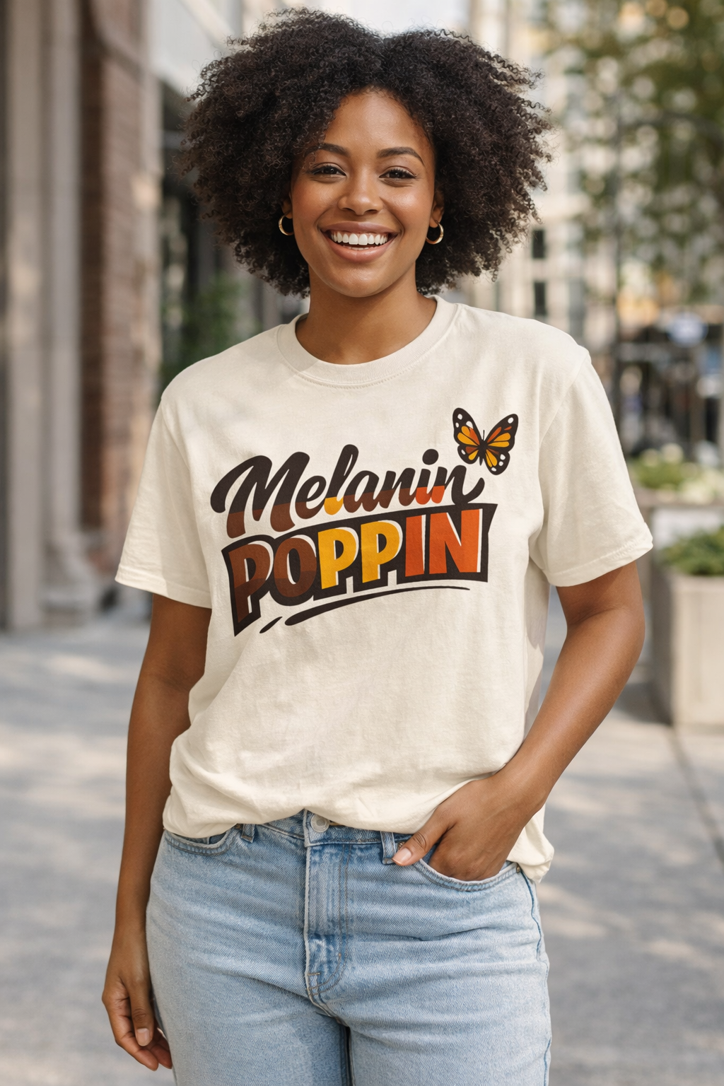 Melanin Poppin T-Shirt | Black Culture Pride Tee