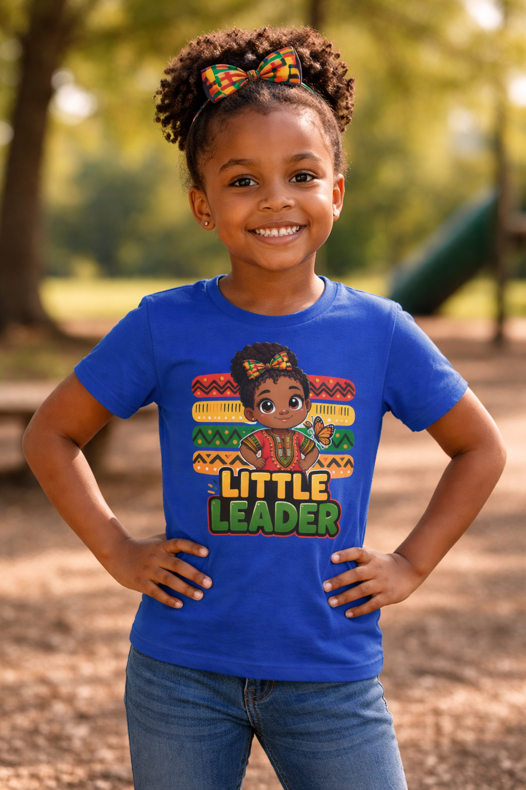 Little Leader Girl Kids T-Shirt – Black Girl Empowerment Tee, Youth Graphic Shirt, Future Leader Inspirational Kids Tee