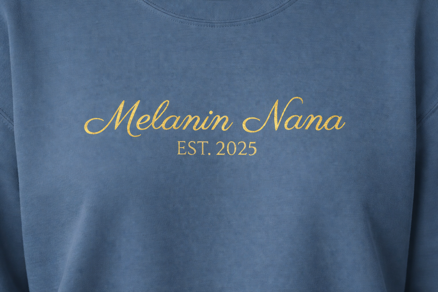 Melanin Nana Sweatshirt – Personalized EST Year Embroidered Nana Crewneck | Custom Mom Gift | Black Mom Apparel