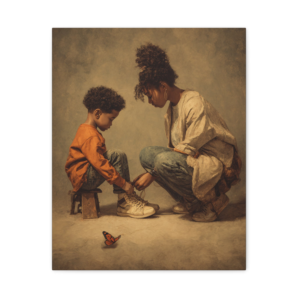 Mother and Child Wall Art Print – Emotional Black Family Decor