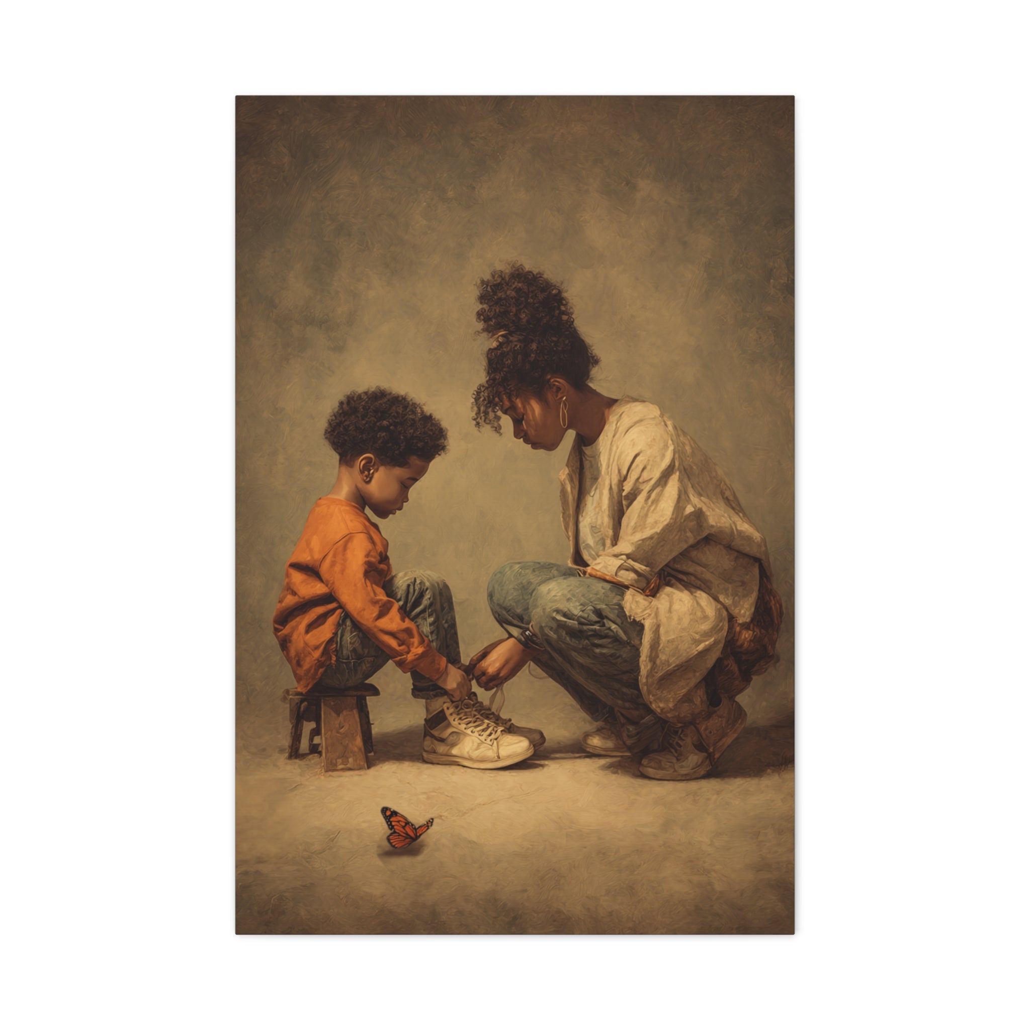 Mother and Child Wall Art Print – Emotional Black Family Decor