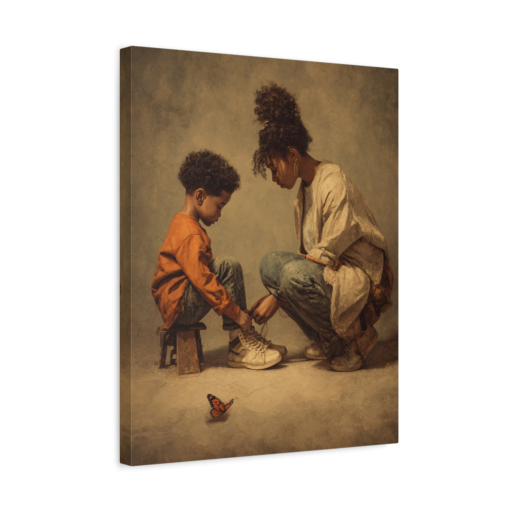 Mother and Child Wall Art Print – Emotional Black Family Decor