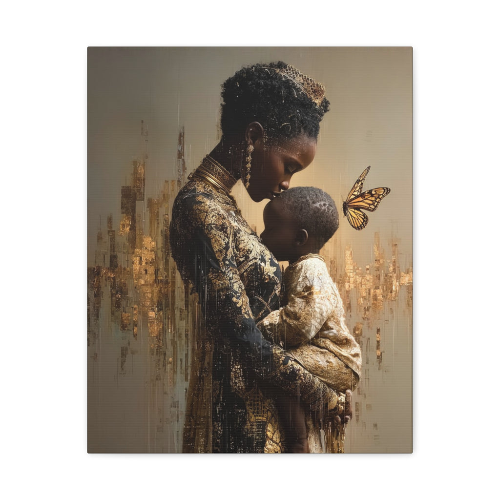 Black Mother and Child Wall Art | The Blueprint | African American Motherhood Art | Mothers Day Gift for Mom | Black Family Art