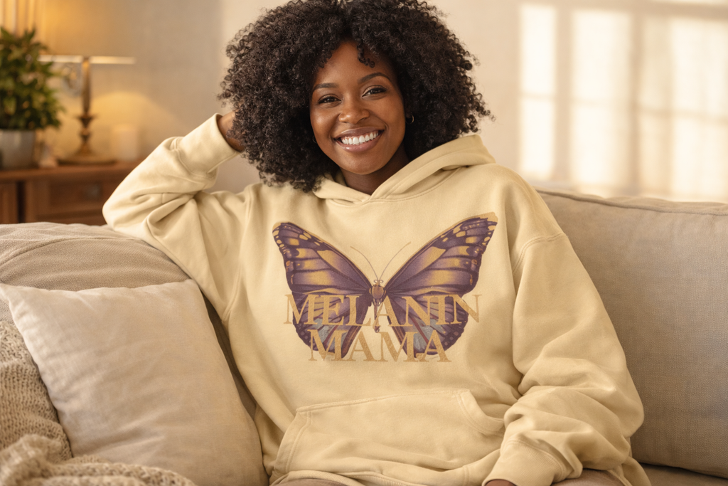 Sudadera con capucha Melanin Mama Butterfly, Regalo para mamá negra, Sudadera Melanin Pride