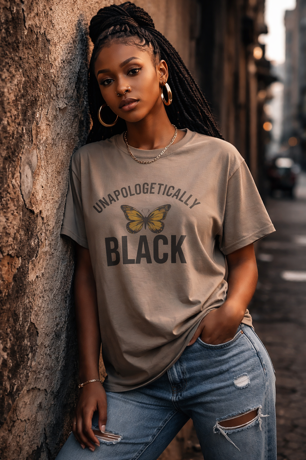 Unapologetically Black Graphic T-Shirt – Afrocentric Pride Streetwear